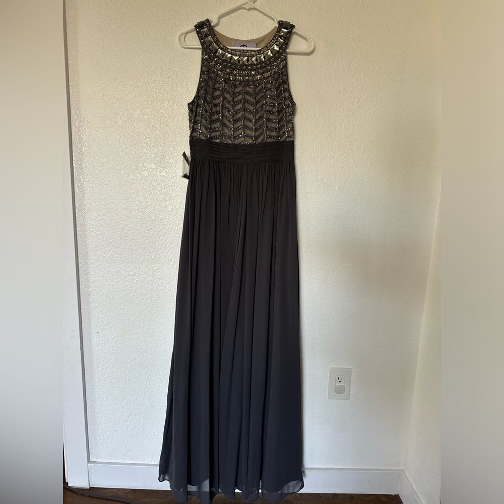 Gray Beaded Dress